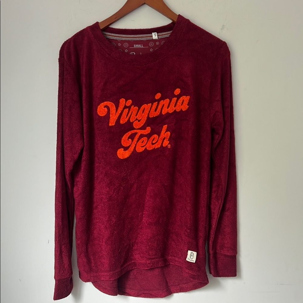 Virginia Tech Women's Maroon Long Sleeve Top Sz Small🔹